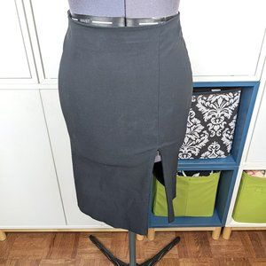Forever 21 Black Zip Pencil Skirt
